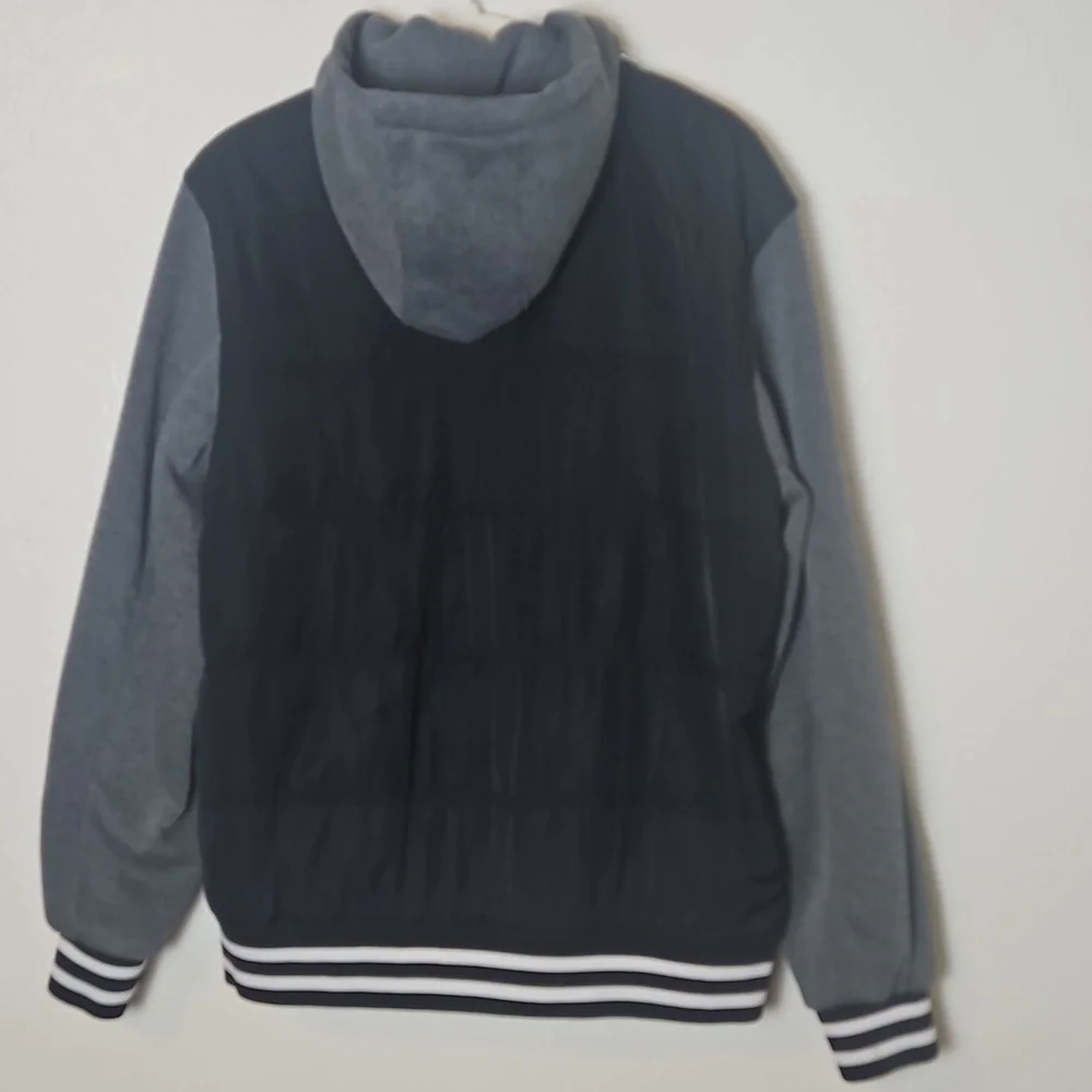 American Rag Black and Gray Bomber Jacket